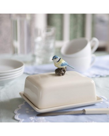 Blaumeise - Butterdose aus Keramik, Butterglocke Quail Ceramics butterdosen kaufen