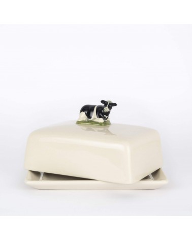 Holstein Kuh - Butterdose aus Keramik, Butterglocke Quail Ceramics butterdosen kaufen