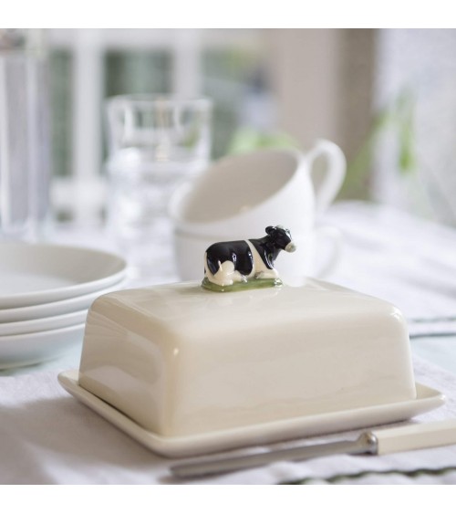 Holstein Kuh - Butterdose aus Keramik, Butterglocke Quail Ceramics butterdosen kaufen