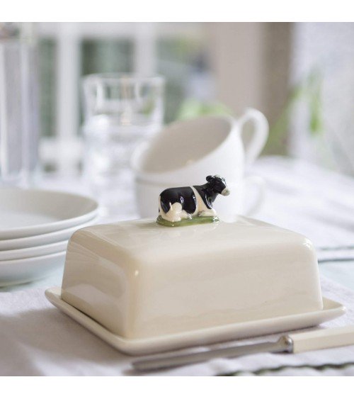 Holstein Kuh - Butterdose aus Keramik, Butterglocke Quail Ceramics butterdosen kaufen