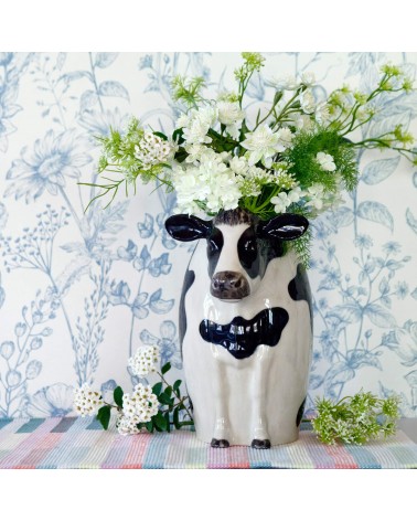 Holstein Kuh - Blumenvase, Grosse Vase Quail Ceramics vasen deko blumenvase blume vase design dekoration spezielle schöne kit...