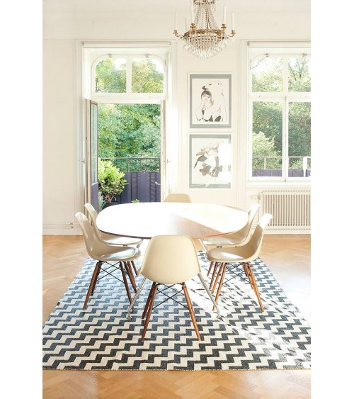 Tapis Vinyle - GUNNEL Noir Brita Sweden tapis scandinave en vinyle lavable en machine de cuisine exterieur salon couloir
