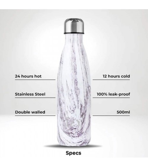 Design viola - Bottiglia isolata 500 ml IZY Bottles borracce termiche