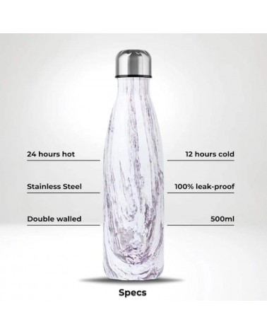 Design viola - Bottiglia isolata 500 ml IZY Bottles borracce termiche