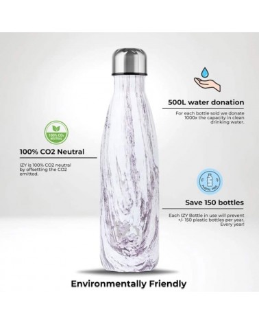 Design viola - Bottiglia isolata 500 ml IZY Bottles borracce termiche