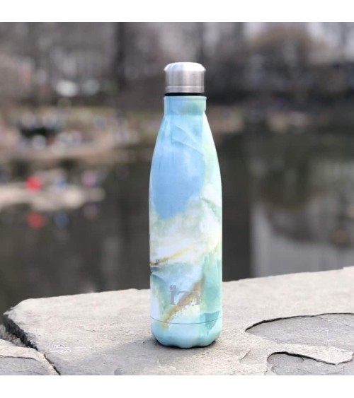 Marbre vert - Bouteille Isotherme 500 ml IZY Bottles gourde sport metal d eau aluminium thé design