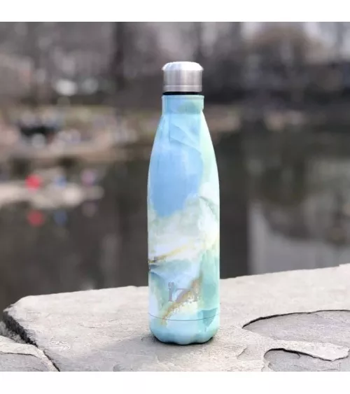 Marbre vert - Bouteille Isotherme 500 ml IZY Bottles gourde sport metal d eau aluminium thé design