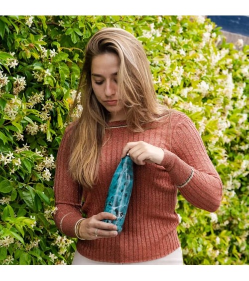 Blauer Marmor - Thermo Trinkflasche IZY Bottles trink thermos flaschen wasserflaschen sport kaufen