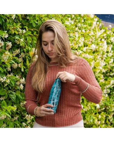Blauer Marmor - Thermo Trinkflasche IZY Bottles trink thermos flaschen wasserflaschen sport kaufen
