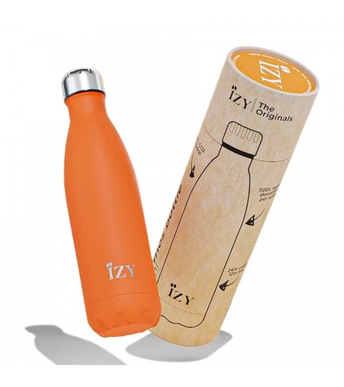 Orange - Bouteille Isotherme 500 ml IZY Bottles gourde sport metal d eau aluminium thé design