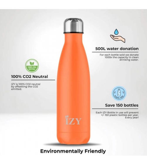 Arancione - Bottiglia isolata 500 ml IZY Bottles borracce termiche