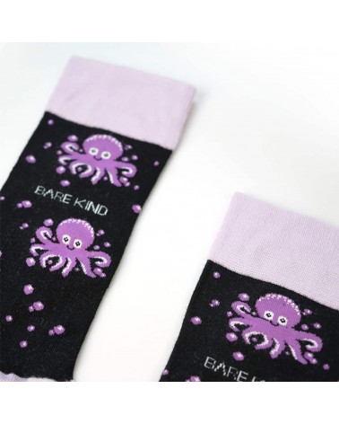 Save the Octopus - Bamboo Socks Bare Kind funny crazy cute cool best pop socks for women men