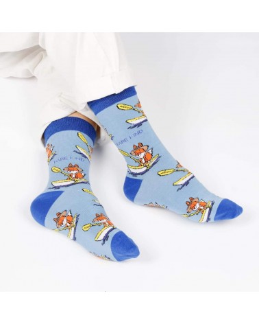 Rette die Füchse - Bambus Socken Bare Kind socke kuschelsocken für damen lustig herren farbige coole socken
