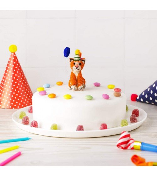 Colin, le chat roux - Décoration pour gâteau d'anniversaire Sew Heart Felt original kitatori suisse