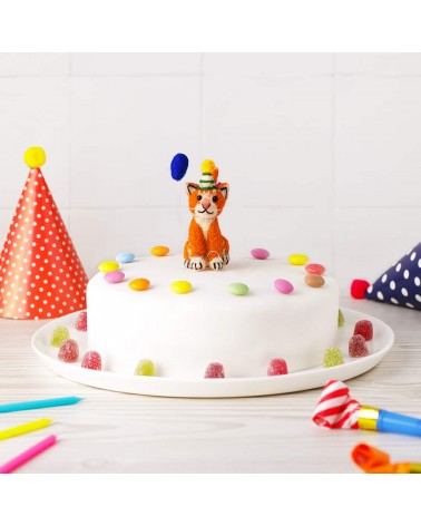 Colin, le chat roux - Décoration pour gâteau d'anniversaire Sew Heart Felt original kitatori suisse