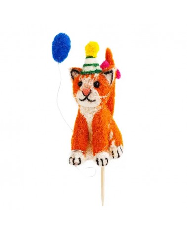 Colin, le chat roux - Décoration pour gâteau d'anniversaire Sew Heart Felt original kitatori suisse