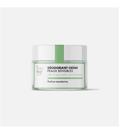 Pelle sensibile - mandarino - Deodorante naturale in crema Clémence et Vivien cosmetici naturali cosmeci svizzeri