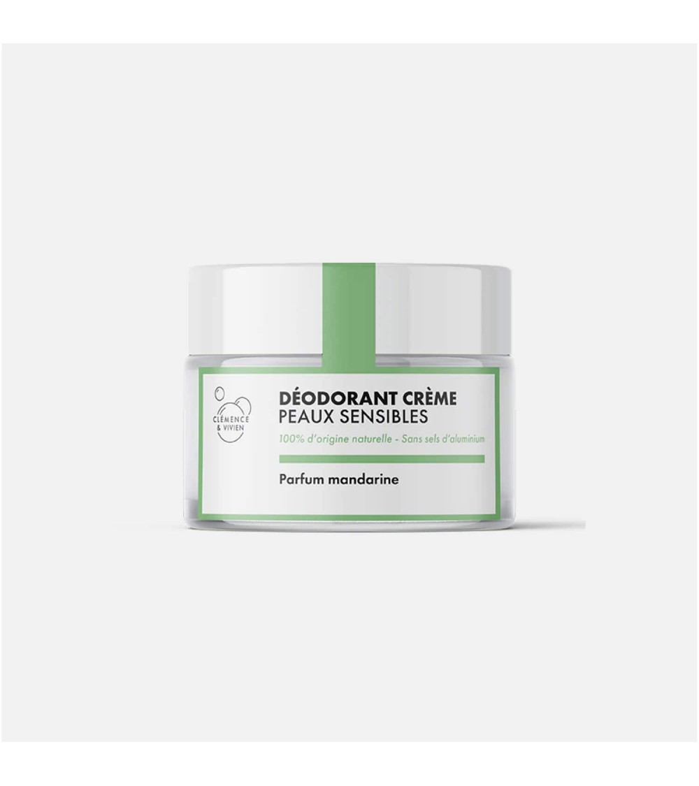 Sensitive skin - Tangerine - All natural deodorant Clémence et Vivien vegan cruelty free cosmetic compagnies