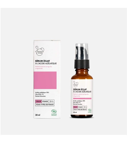 Siero di luminosità con acido azelaico 10% Clémence et Vivien cosmetici naturali cosmeci svizzeri