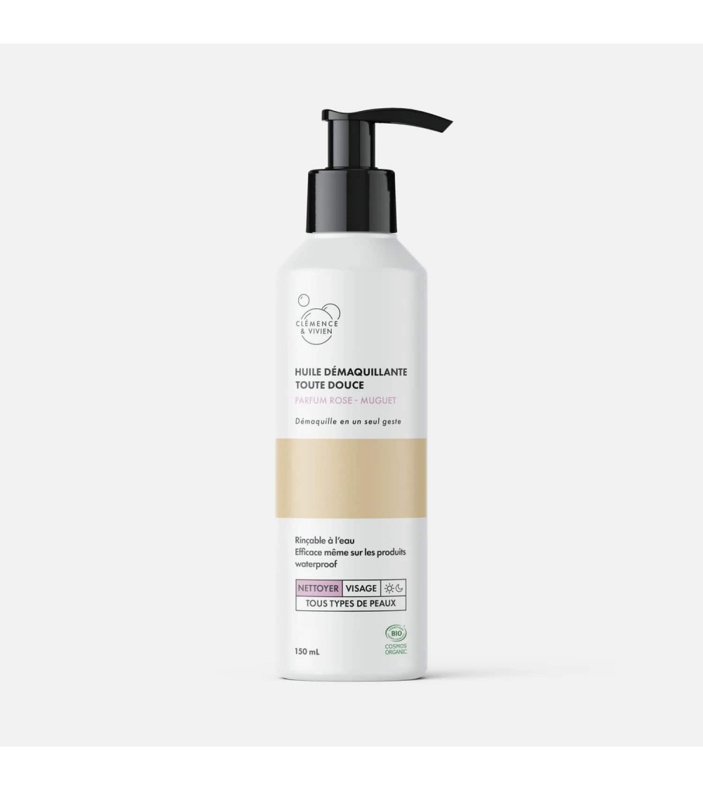 Olio struccante - Profumo di rosa e mughetto Clémence et Vivien cosmetici naturali cosmeci svizzeri
