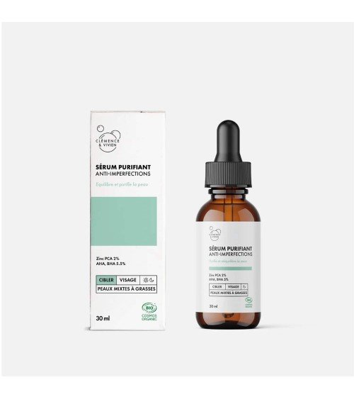 Siero purificante anti macchie Clémence et Vivien cosmetici naturali cosmeci svizzeri