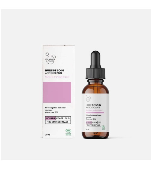 Antioxidant skin care oil Clémence et Vivien vegan cruelty free cosmetic compagnies