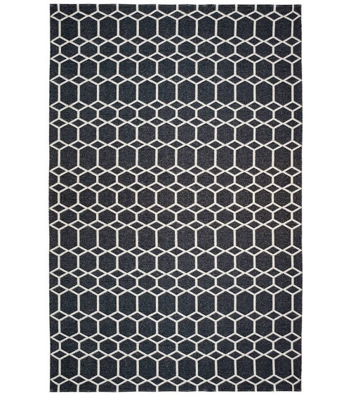 Vinyl Rug - INGRID Black Brita Sweden rugs outdoor carpet kitchen washable cool modern runner rugs