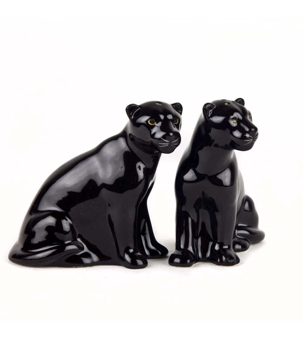 Pantera Nera - Saliera e pepiera Quail Ceramics design da tavola saliera e pepiera