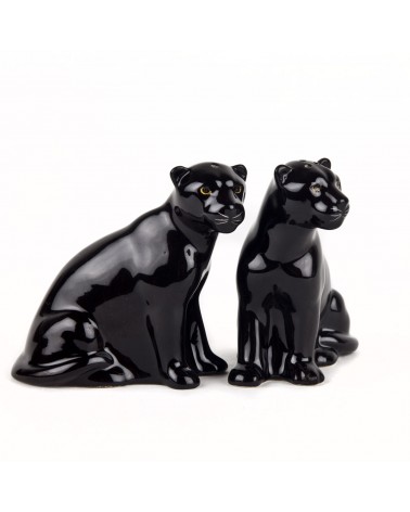 Pantera Nera - Saliera e pepiera Quail Ceramics design da tavola saliera e pepiera