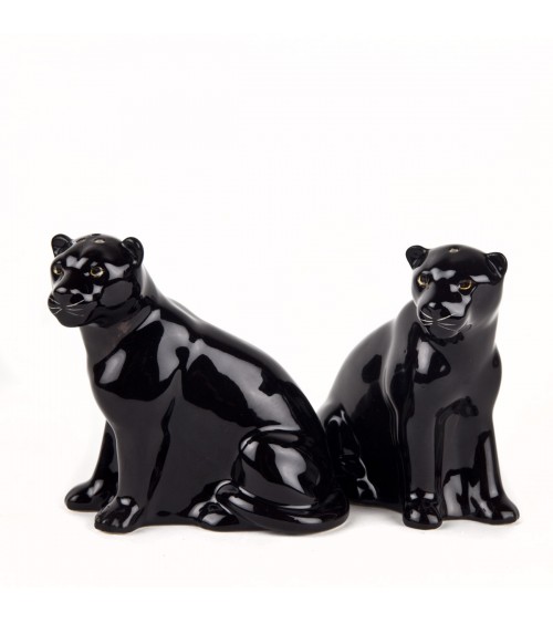 Pantera Nera - Saliera e pepiera Quail Ceramics design da tavola saliera e pepiera