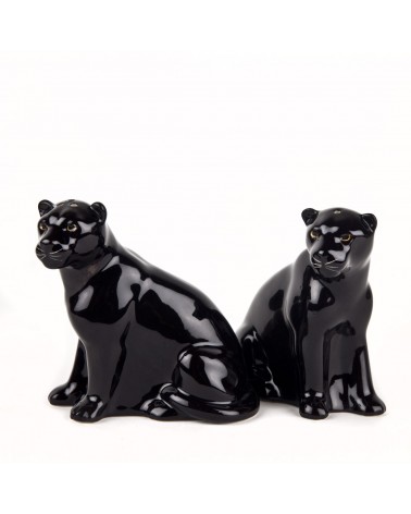 Pantera Nera - Saliera e pepiera Quail Ceramics design da tavola saliera e pepiera