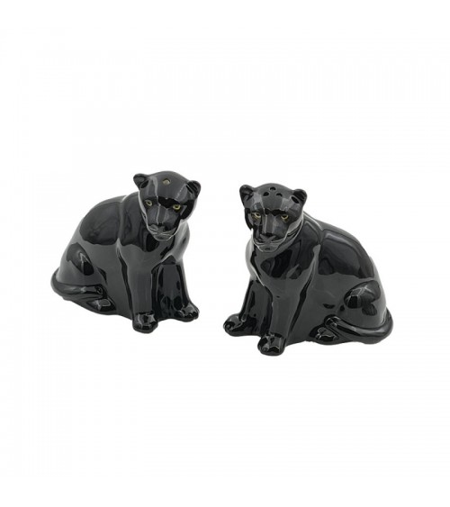 Pantera Nera - Saliera e pepiera Quail Ceramics design da tavola saliera e pepiera