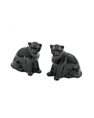 Pantera Nera - Saliera e pepiera Quail Ceramics design da tavola saliera e pepiera