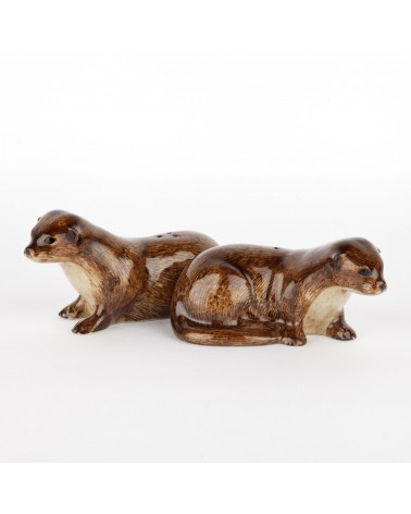 Otter - Table salt and pepper shakers Quail Ceramics pots set shaker cute unique cool