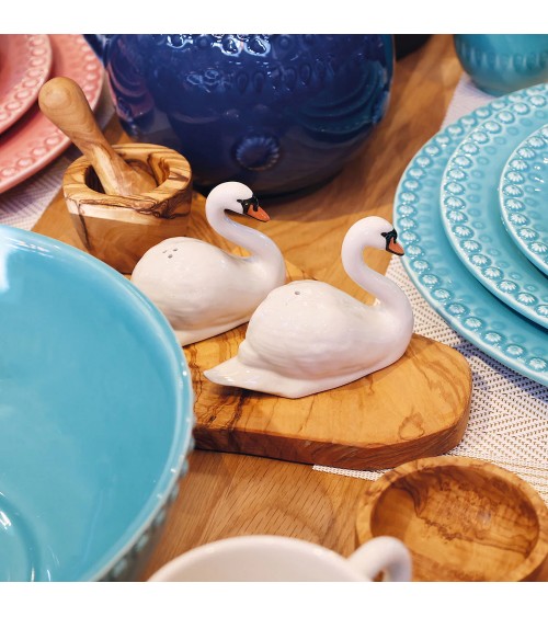 Swan - Table salt and pepper shakers Quail Ceramics pots set shaker cute unique cool