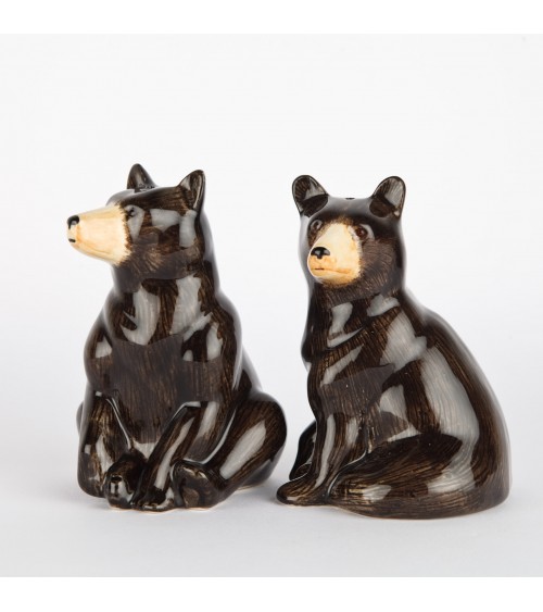 Ours Noir - Salière et poivrier original en céramique Quail Ceramics design sel saliere poivrier salier poivrière