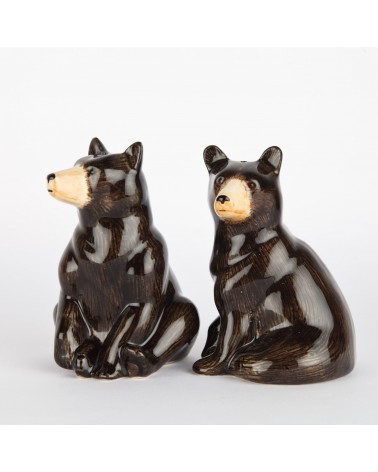 Ours Noir - Salière et poivrier original en céramique Quail Ceramics design sel saliere poivrier salier poivrière