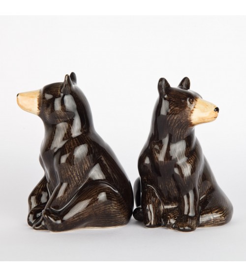 Ours Noir - Salière et poivrier original en céramique Quail Ceramics design sel saliere poivrier salier poivrière