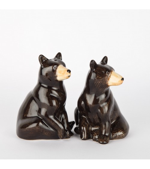 Ours Noir - Salière et poivrier original en céramique Quail Ceramics design sel saliere poivrier salier poivrière