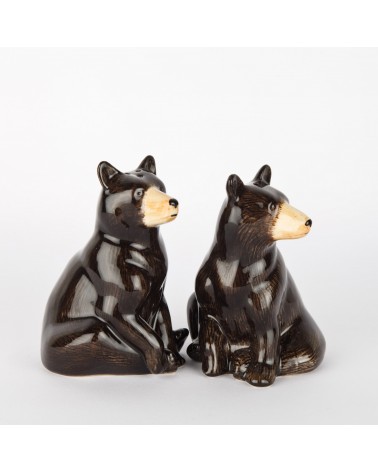 Ours Noir - Salière et poivrier original en céramique Quail Ceramics design sel saliere poivrier salier poivrière