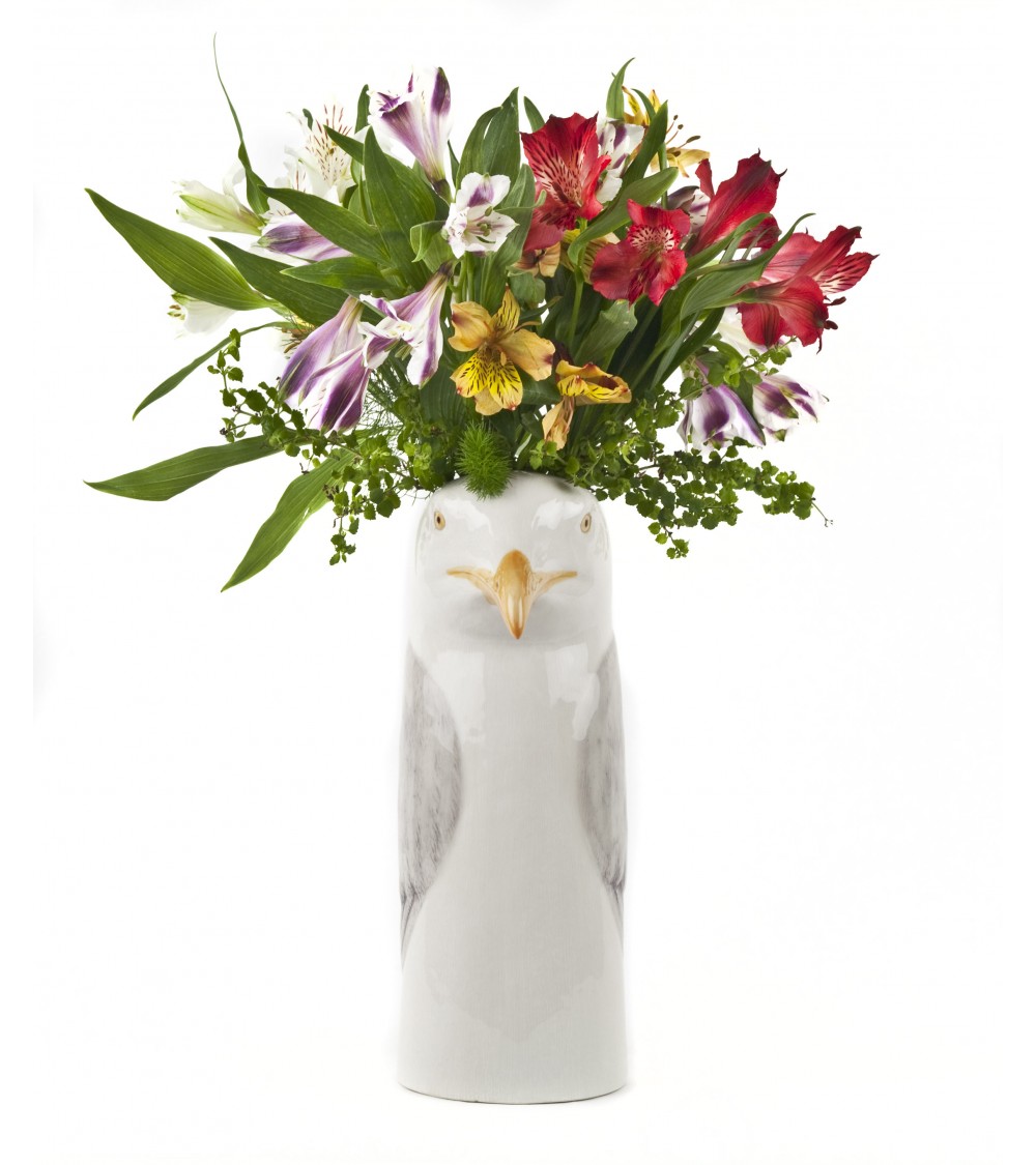 Goéland argenté - Grand vase à fleurs Quail Ceramics design fleur décoratif original kitatori suisse
