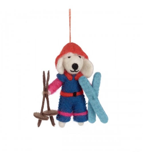 Porscha the skiing poodle - Christmas Tree Decoration Felt so good 2024 christmas decorations xmas tree decorations