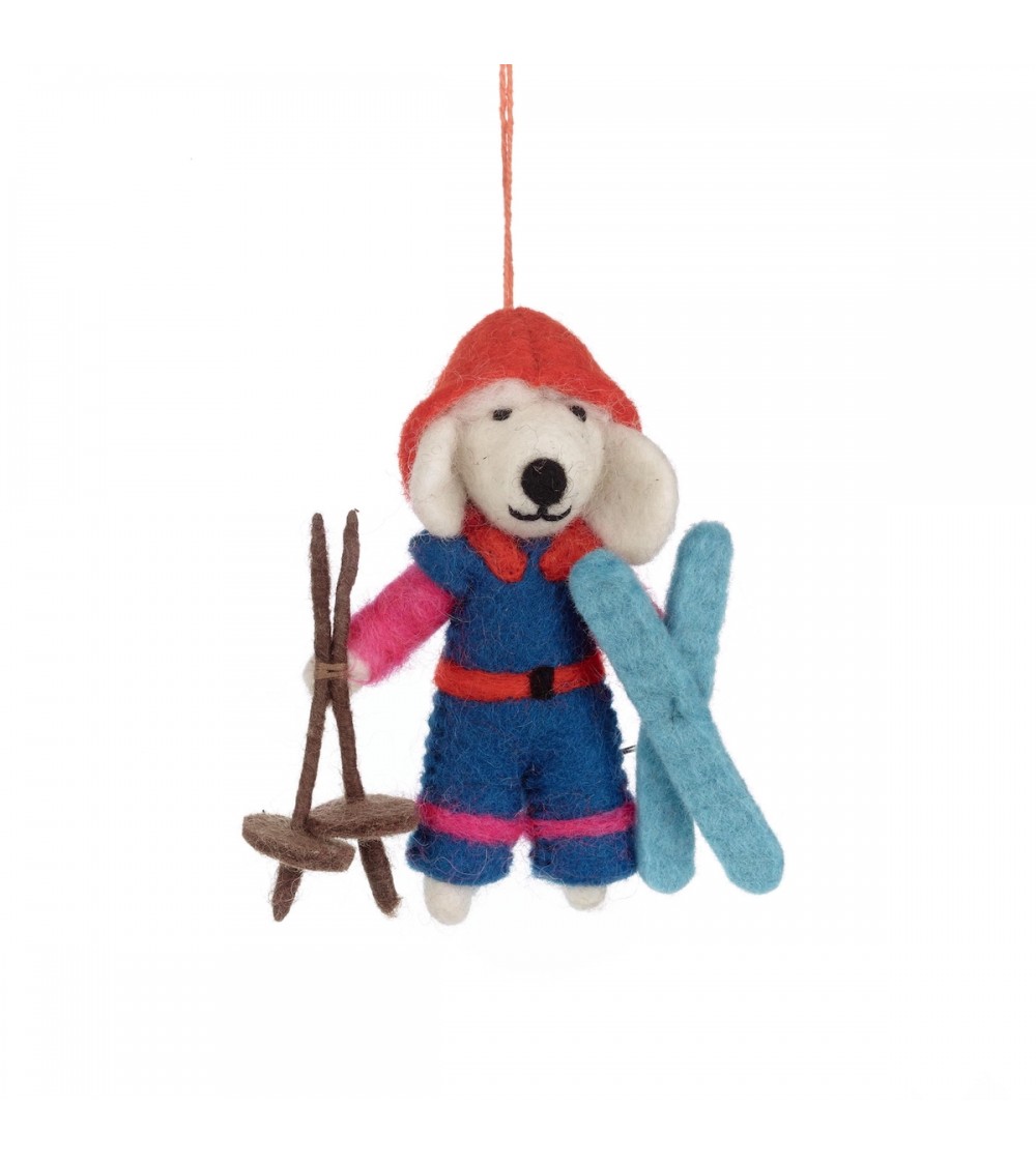 Porscha the skiing poodle - Christmas Tree Decoration Felt so good 2024 christmas decorations xmas tree decorations