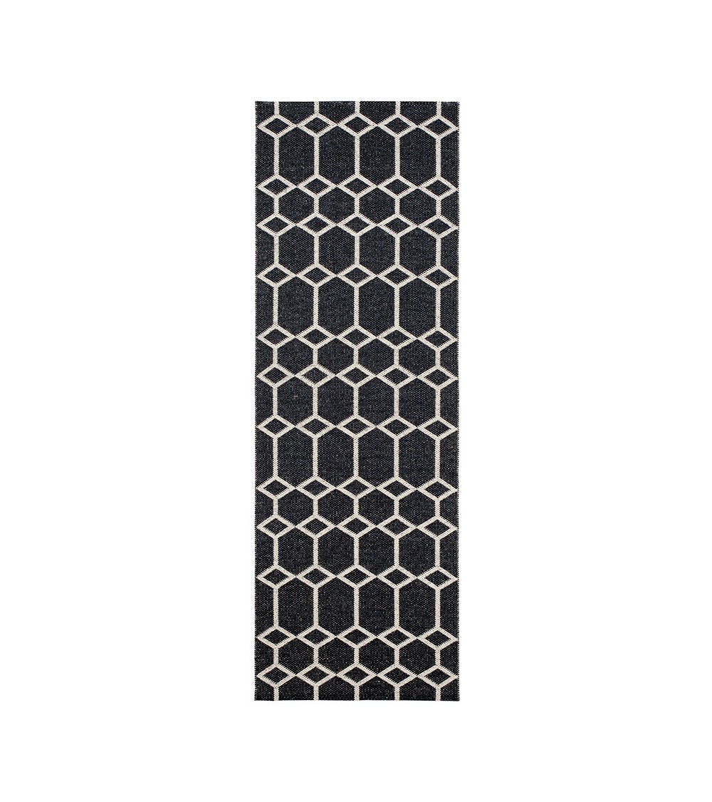 Vinyl Rug - INGRID Black Brita Sweden cool vinyl rugs runner for kitchen washable outdoor rugs