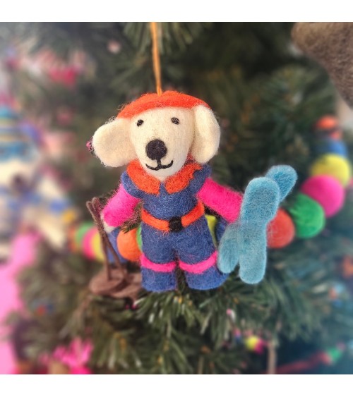 Porscha the skiing poodle - Christmas Tree Decoration Felt so good 2024 christmas decorations xmas tree decorations