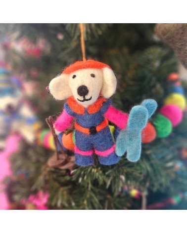 Porscha the skiing poodle - Christmas Tree Decoration Felt so good 2024 christmas decorations xmas tree decorations