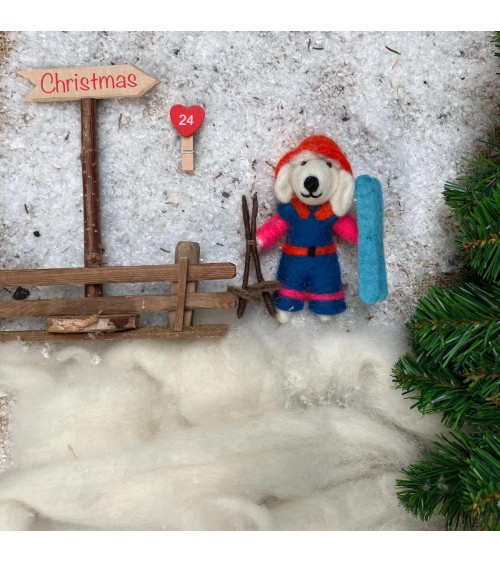 Porscha the skiing poodle - Christmas Tree Decoration Felt so good 2024 christmas decorations xmas tree decorations