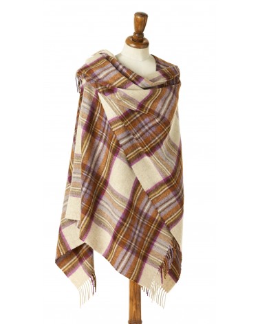 Mini Ruana Tartan DRESS HEATHER STEWART - Poncho, Cape aus Wolle Bronte by Moon wollponcho Ponchos für Damen elegant Winter k...