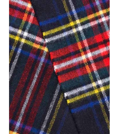 Mini Ruana Tartan BLACK STEWART - Mantella, poncho di lana Bronte by Moon donna elegante invernale kitatori svizzera