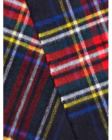 Mini Ruana Tartan BLACK STEWART - Mantella, poncho di lana Bronte by Moon donna elegante invernale kitatori svizzera